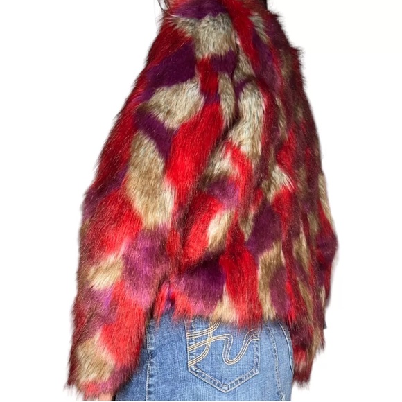 UNIF Multi color faux fur jacket - Picture 4 of 6